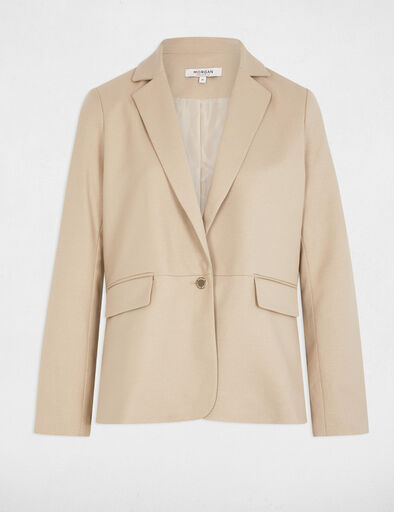 Blazer fils métallisés marron clair femme