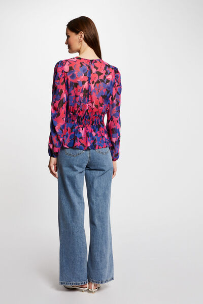 Top cache-coeur imprimé floral multico femme