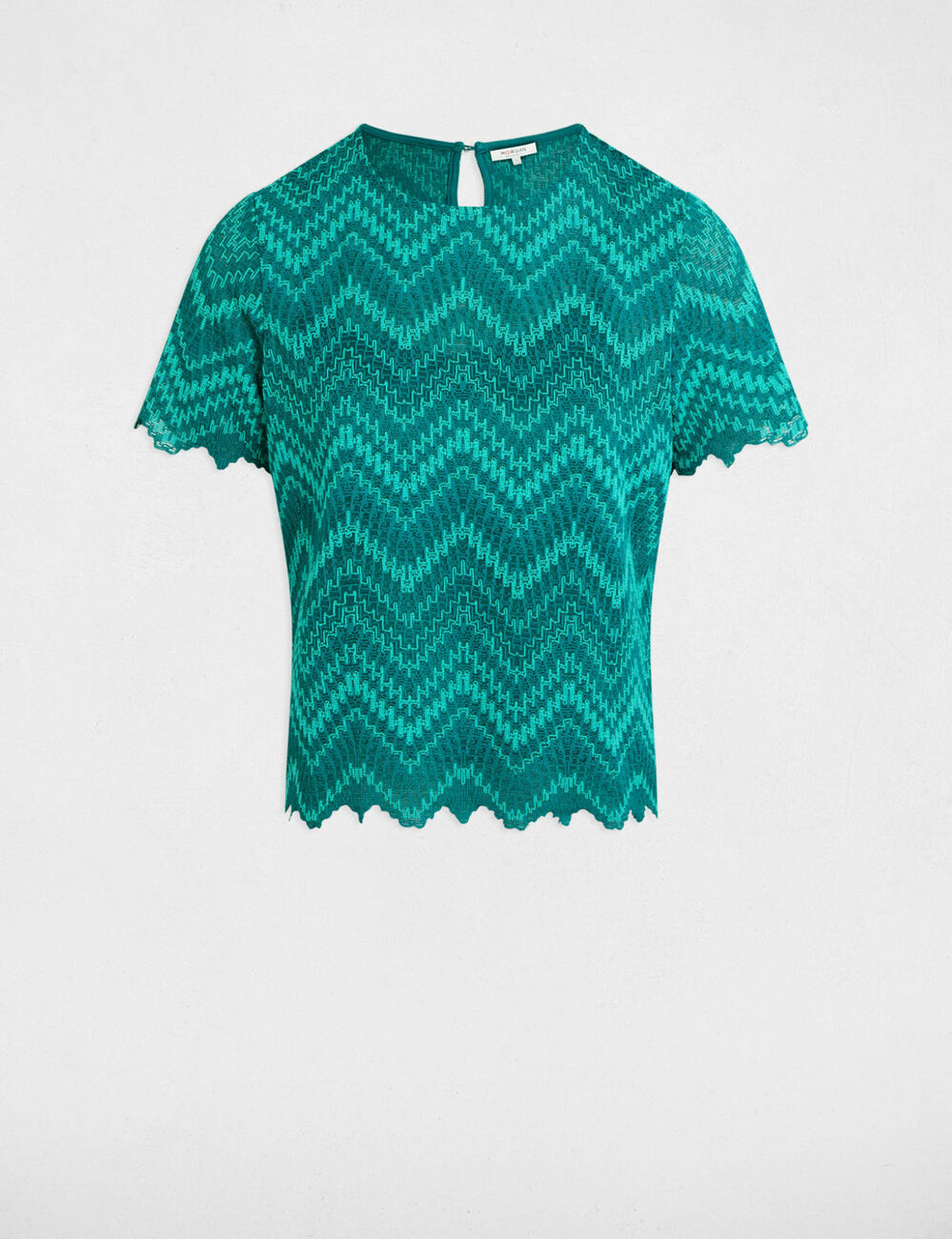 T-shirt manches courtes bleu canard femme