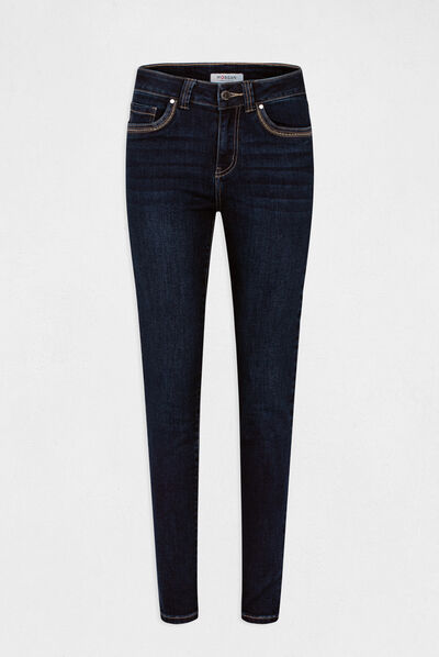 Jeans slim taille haute jean brut femme