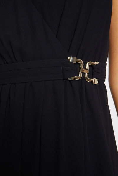 Robe évasée avec boucle marine femme