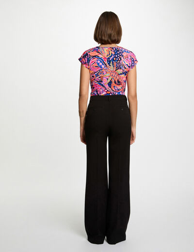 T-shirt manches courtes multicolore femme
