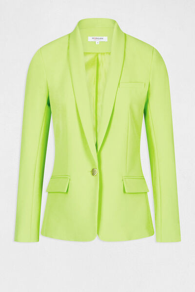Veste cintrée boutonnée anis femme