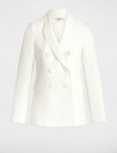Blazer boutonnée blanc femme