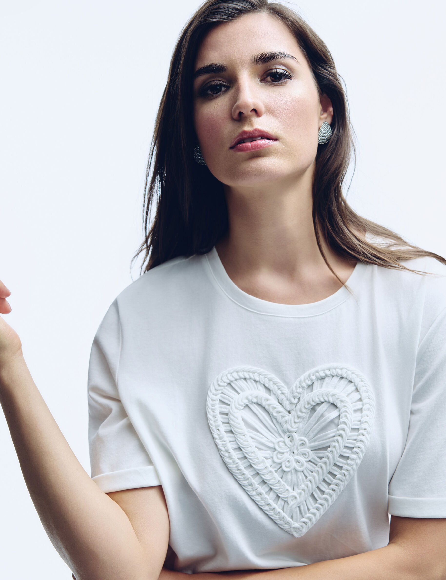 T shirt droit manches courtes femme