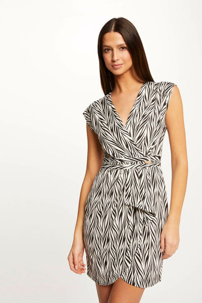 Robe ajustée imprimé géométrique multico femme