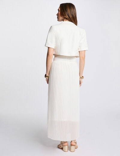 Boléro manches courtes blanc femme