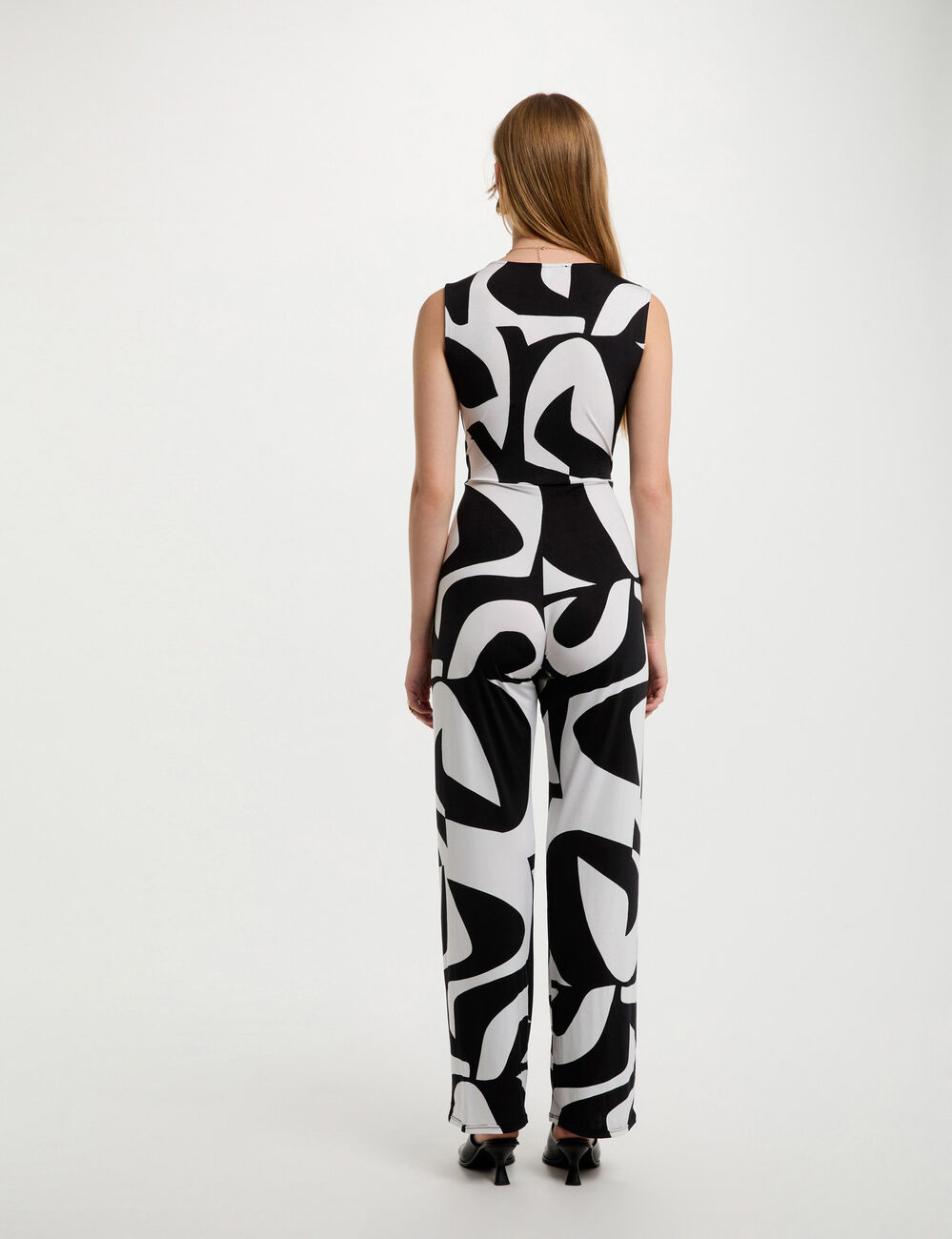 Combinaison longue imprimée multicolore femme