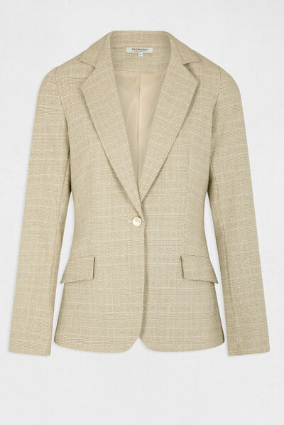 Veste city droite beige femme