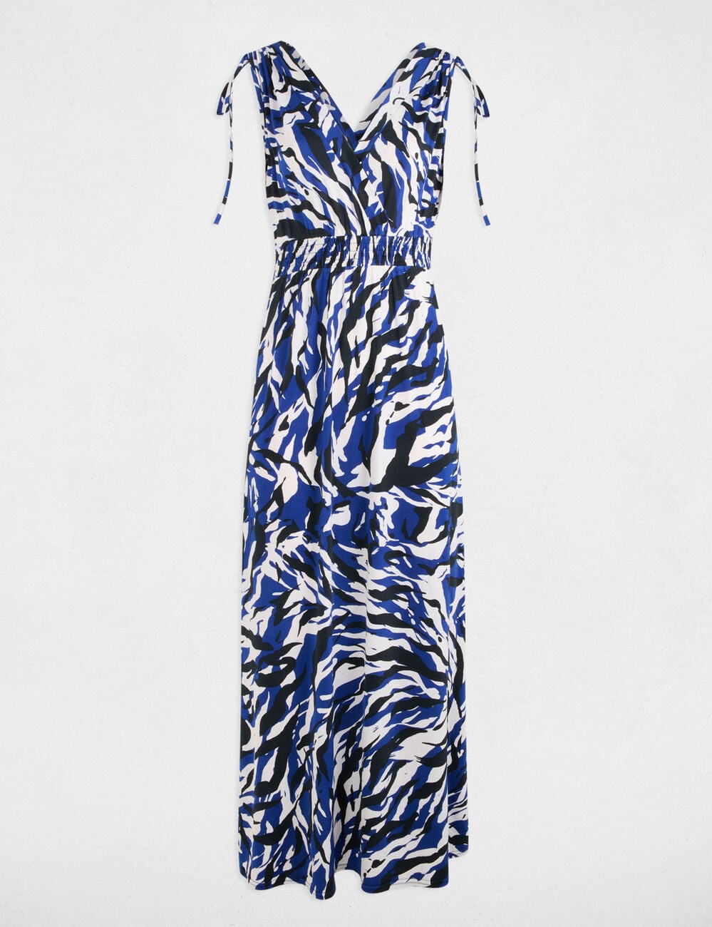 Robe longue droite imprim&eacute;e multicolore femme