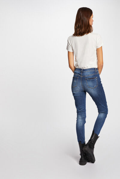 T-shirt manches courtes à inscription corail femme