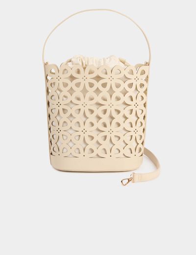 Sac sceau d&eacute;coup&eacute; blanc femme