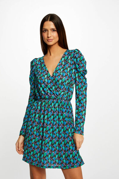 Robe droite imprimé floral multico femme
