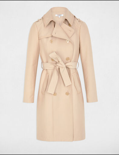 trench long ceinture sable femme Trench long ceinturé sable femme