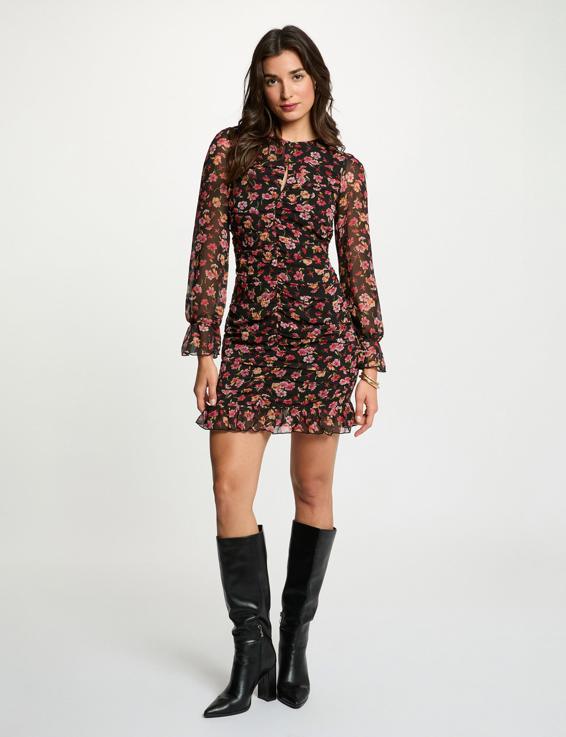 Robe courte ajustée femme