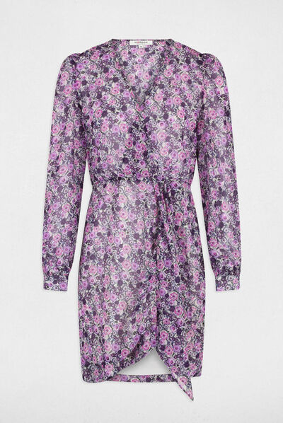 Robe portefeuille imprimé floral multico femme