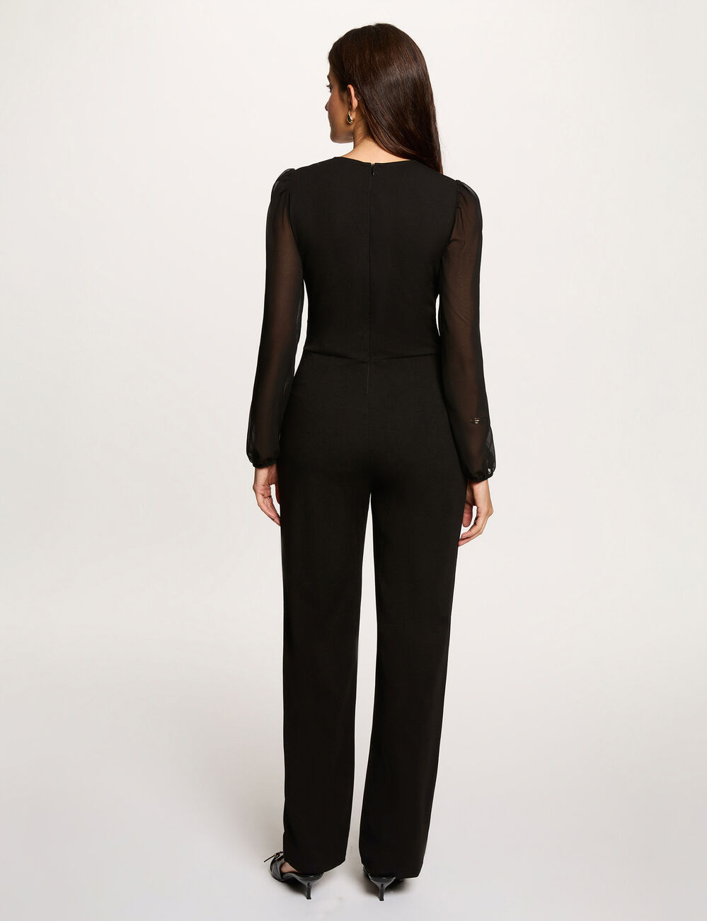 Combinaison cache coeur noir femme