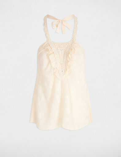 top detail dentelle creme femme Top détail dentelle creme femme