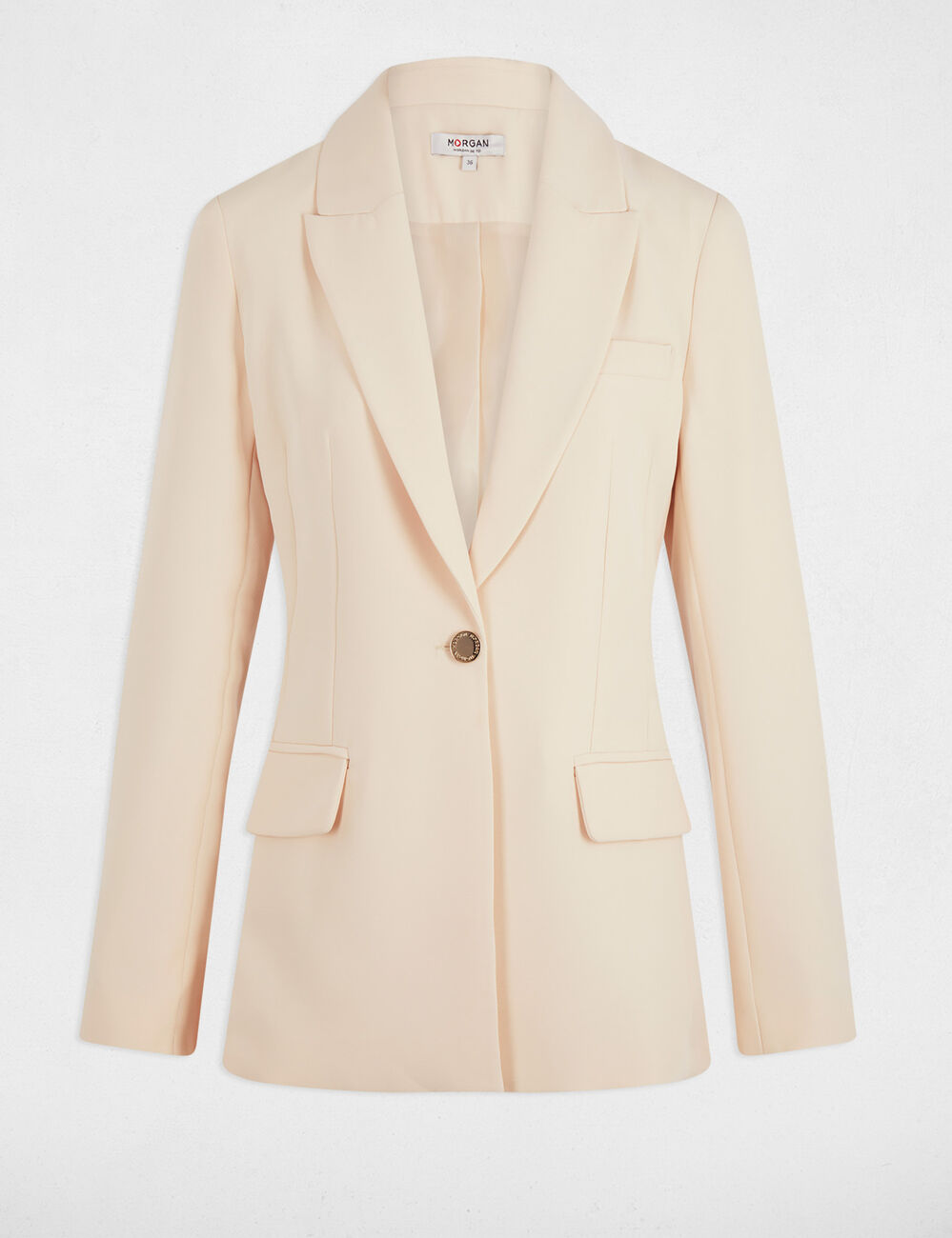 Veste manches longues creme femme