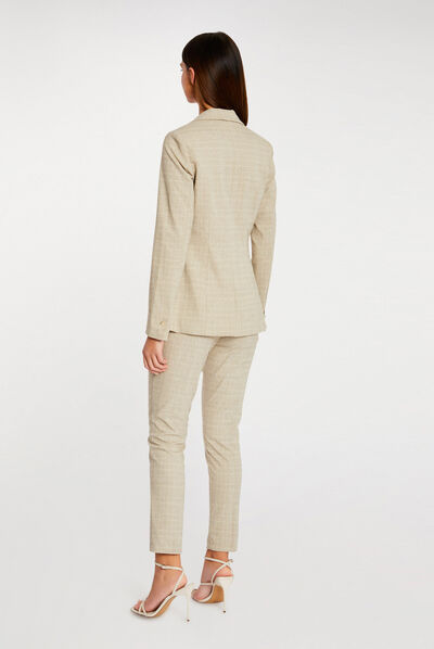 Veste city droite beige femme