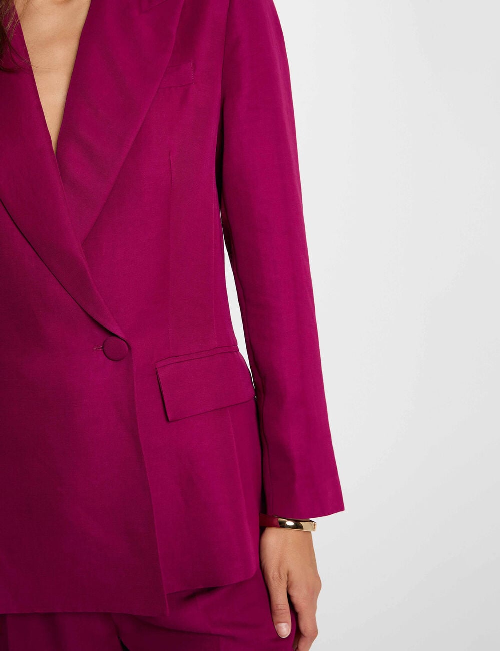 Blazer sans manches prune femme
