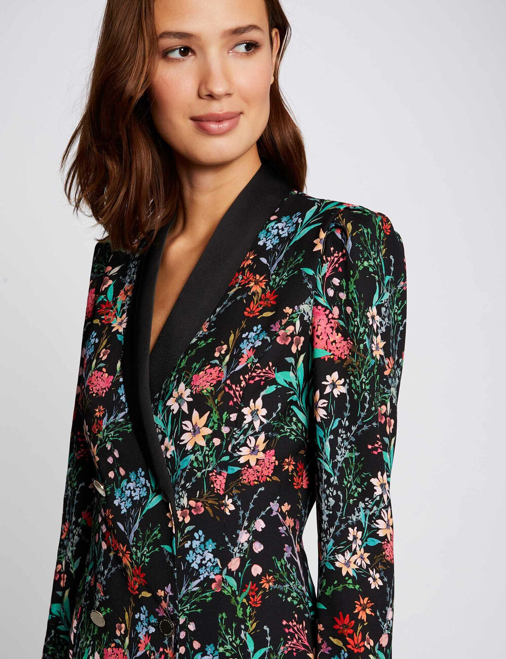 Robe portefeuille imprim&eacute; v&eacute;g&eacute;tal multico femme