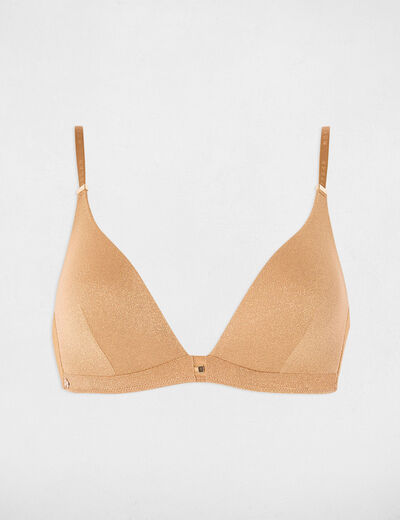 Soutien-gorge couleur chair jaune or femme