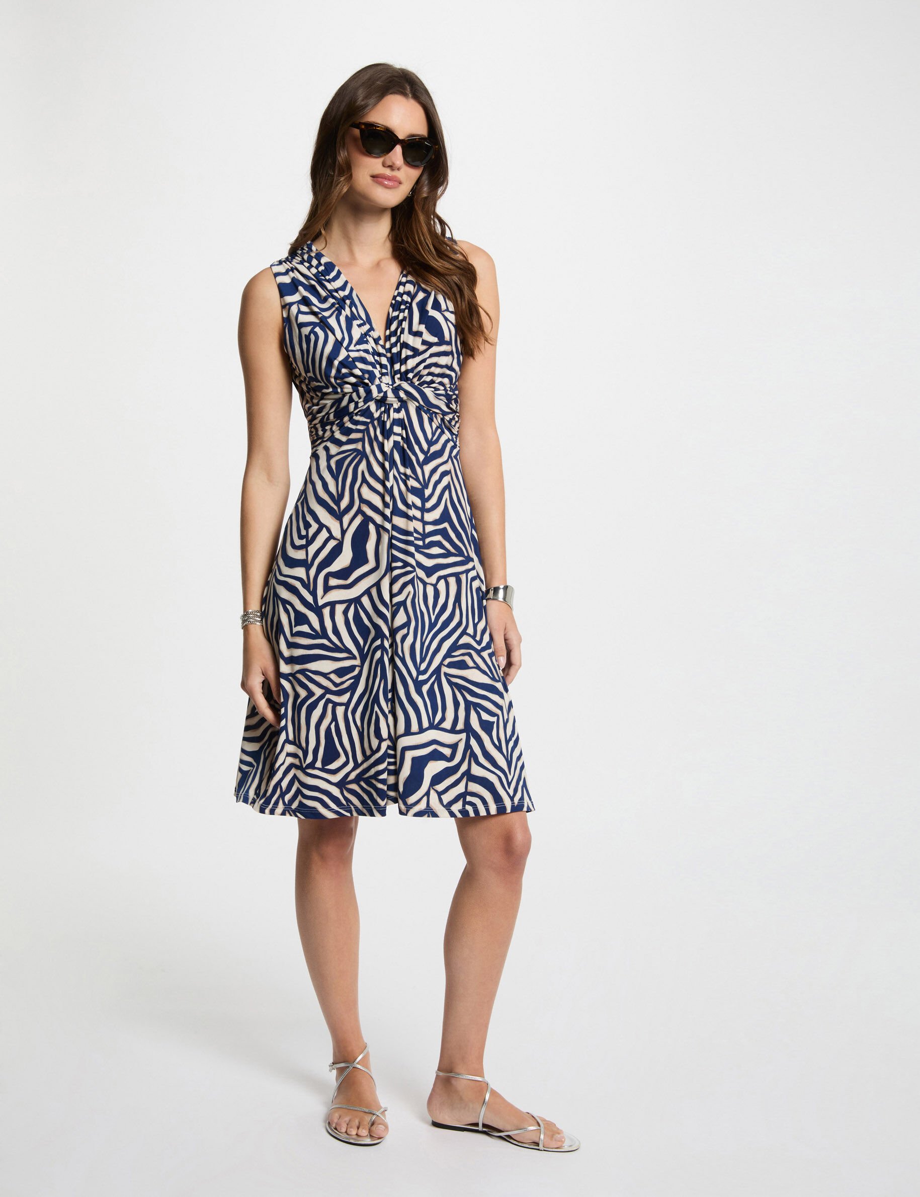 Robe courte ajustée imprimée - Morgan - Modalova