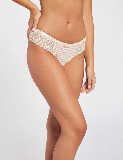 Shorty tanga rose pale femme