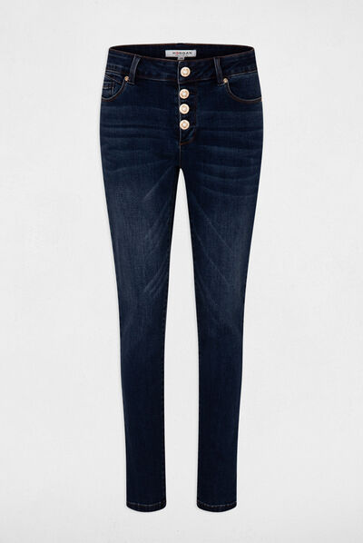 Jeans skinny boutonné jean stone femme