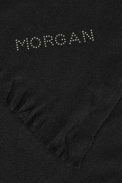 Écharpe avec MORGAN en strass noir femme