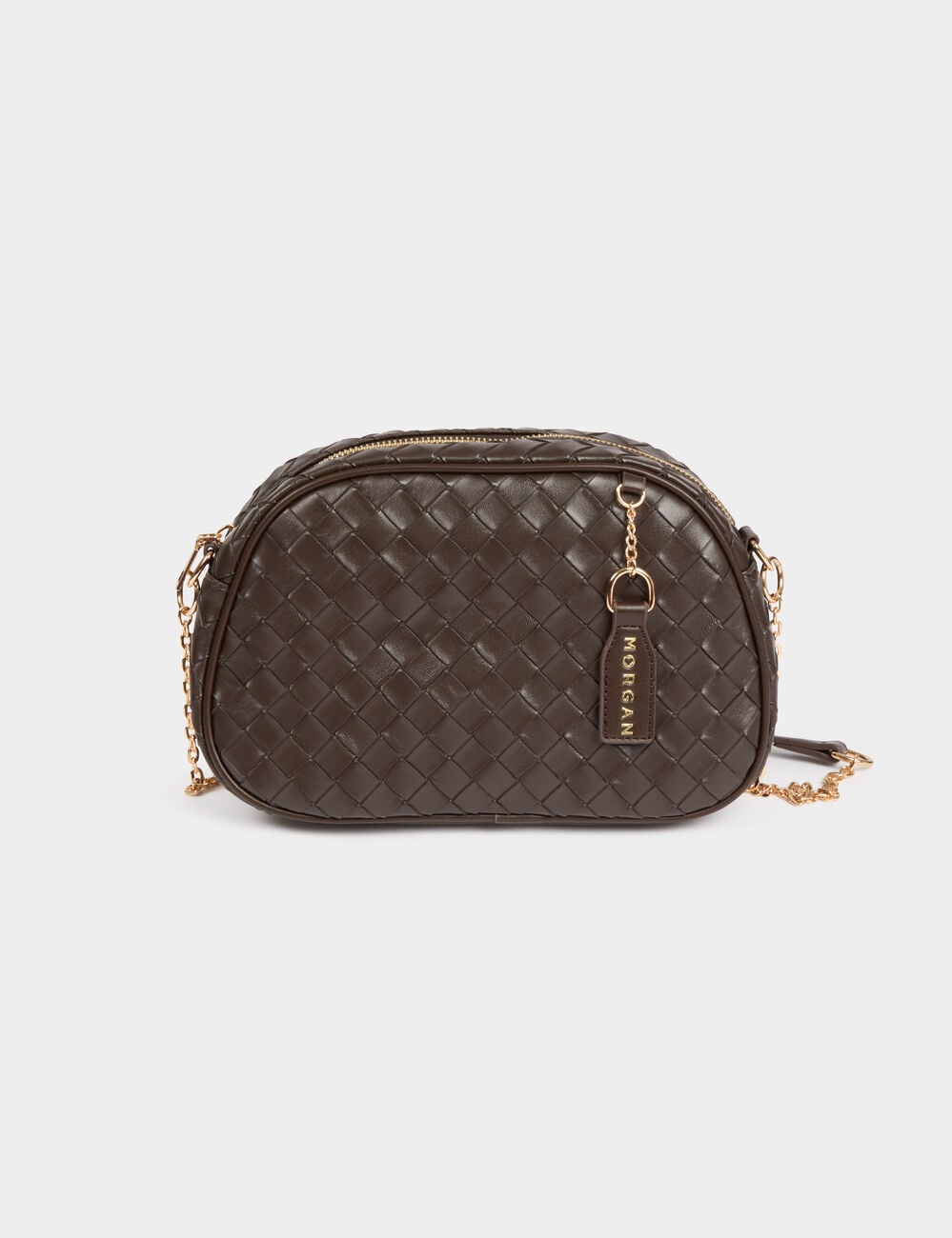 Sac tress&eacute; marron fonc&eacute; femme