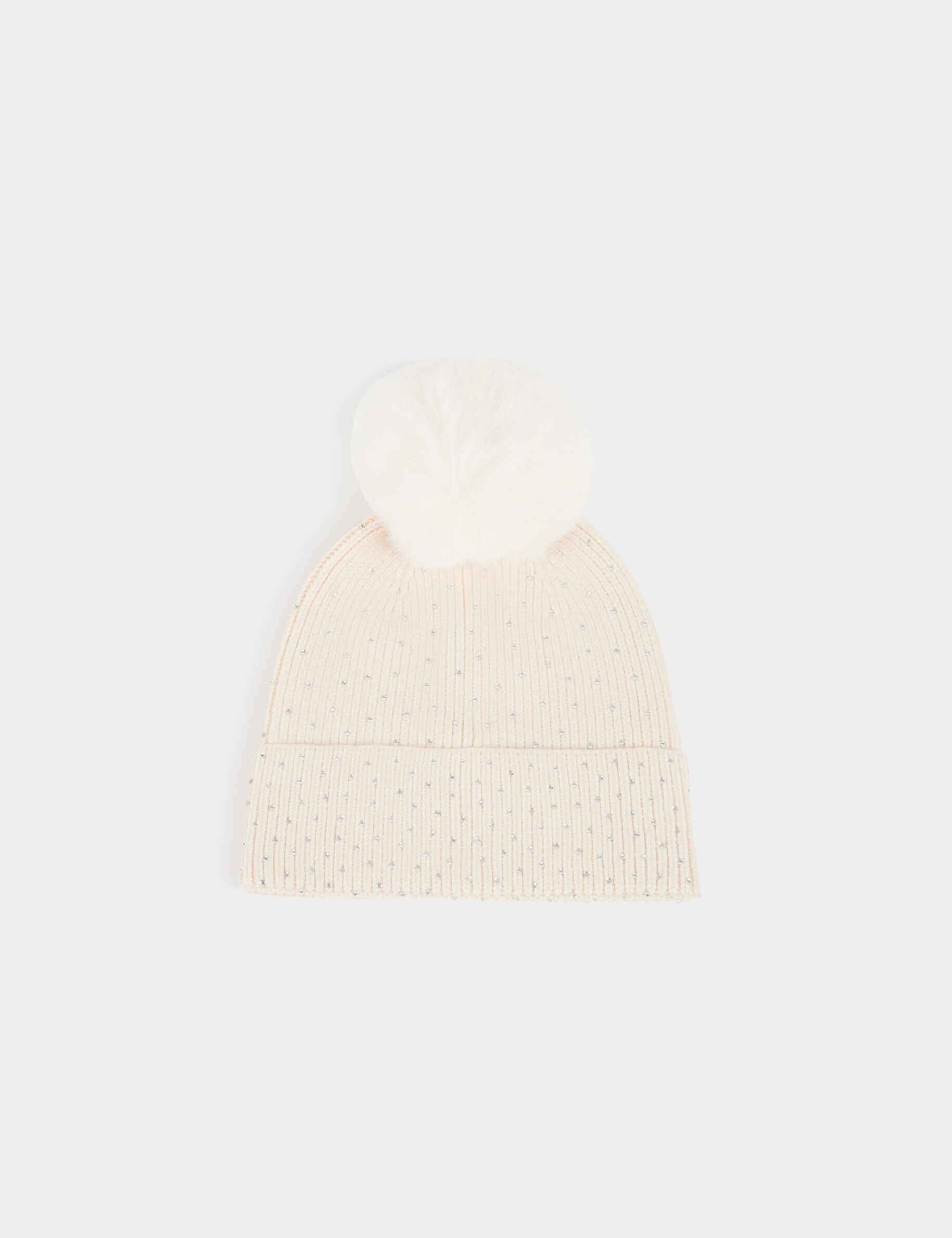 Bonnet avec strass et pompon - Morgan - Modalova