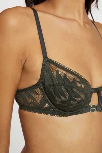 Soutien-gorge armatures vert kaki femme