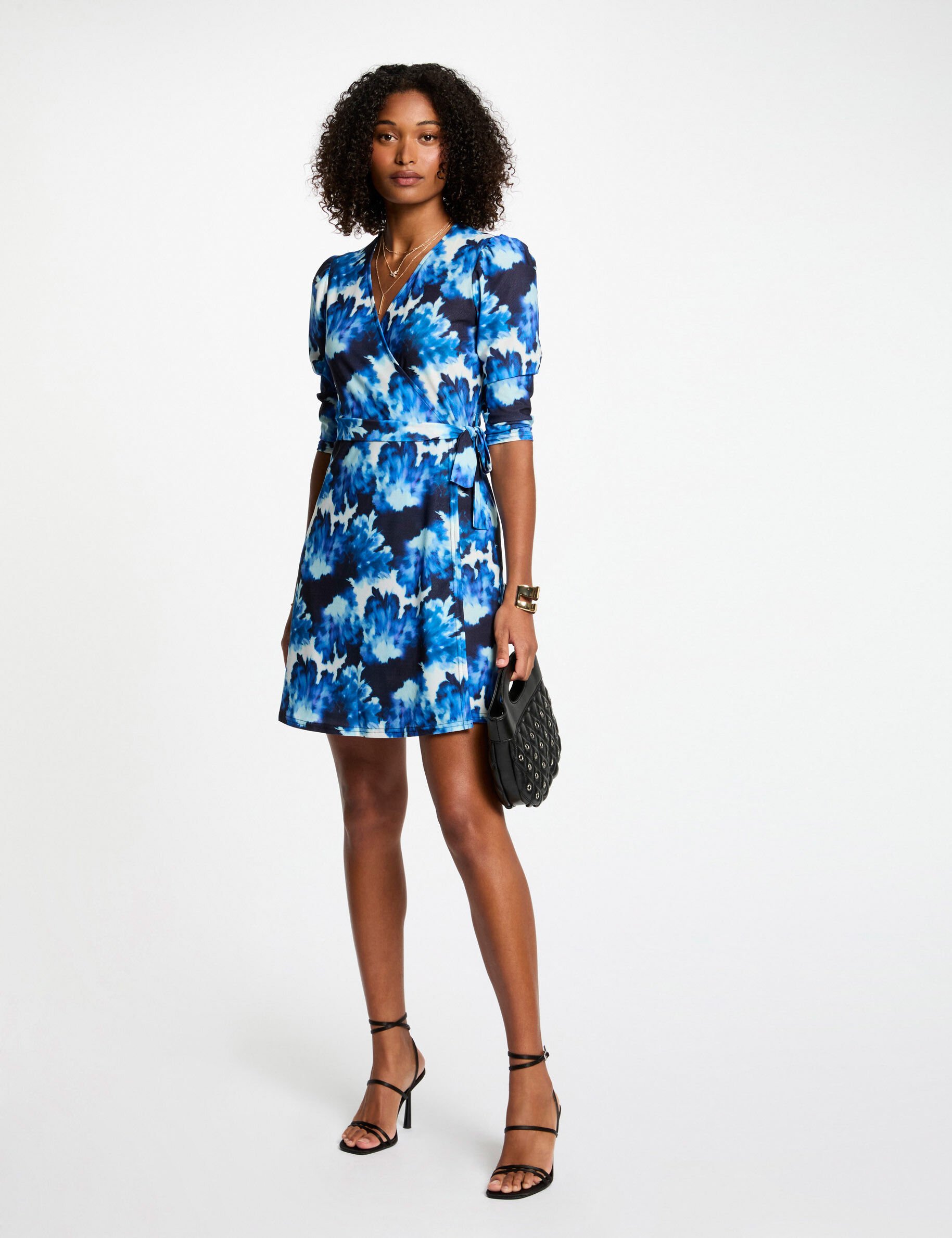 Robe courte ajustée imprimée - Morgan - Modalova