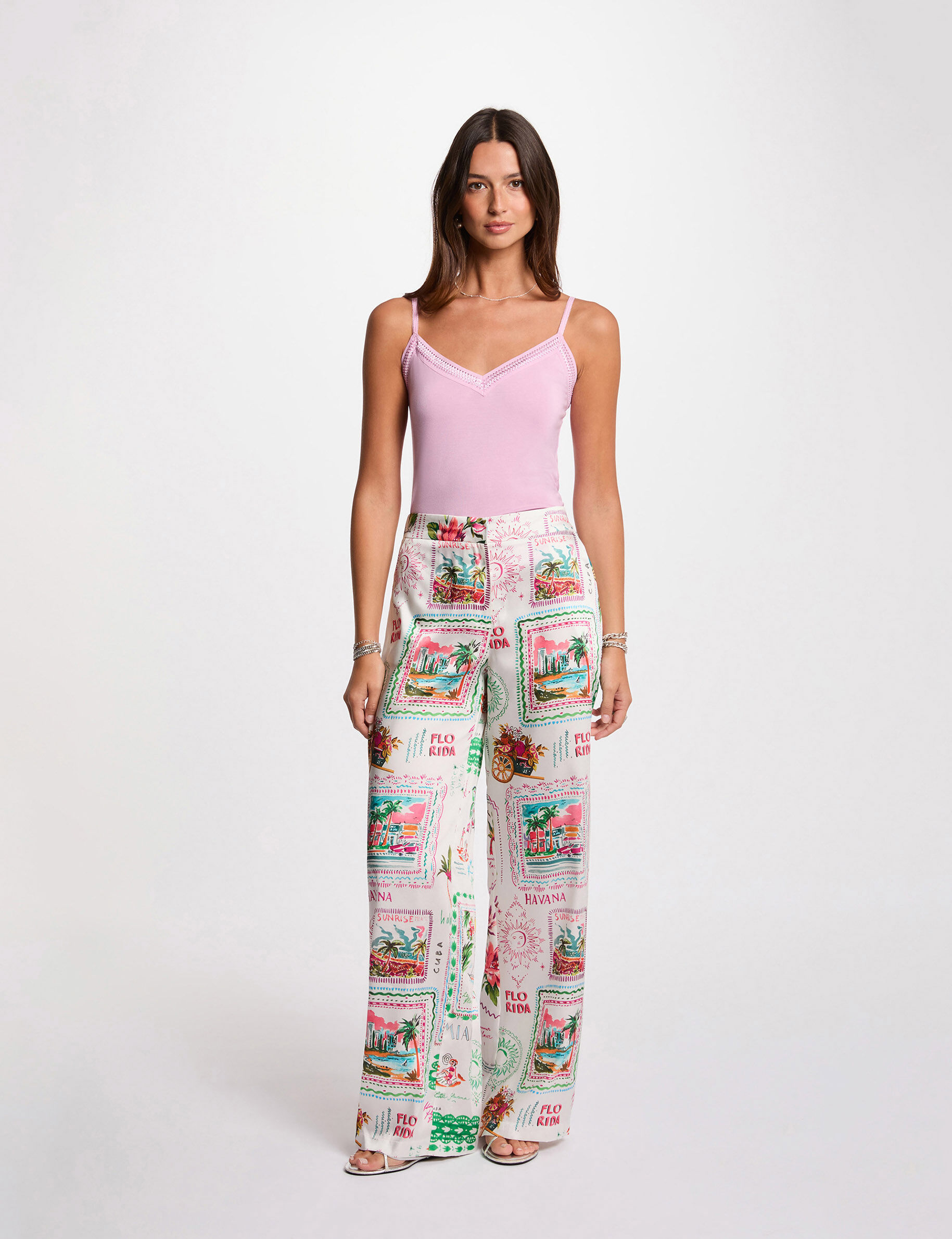 Pantalon large imprimé - Morgan - Modalova