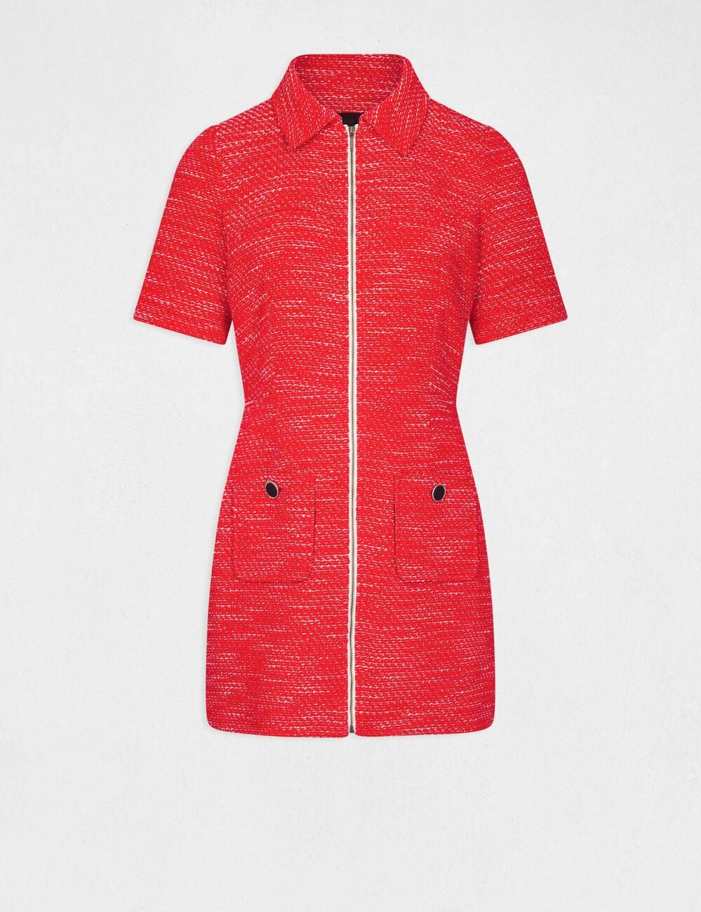Robe cintr&eacute;e zipp&eacute;e manches courtes multico femme
