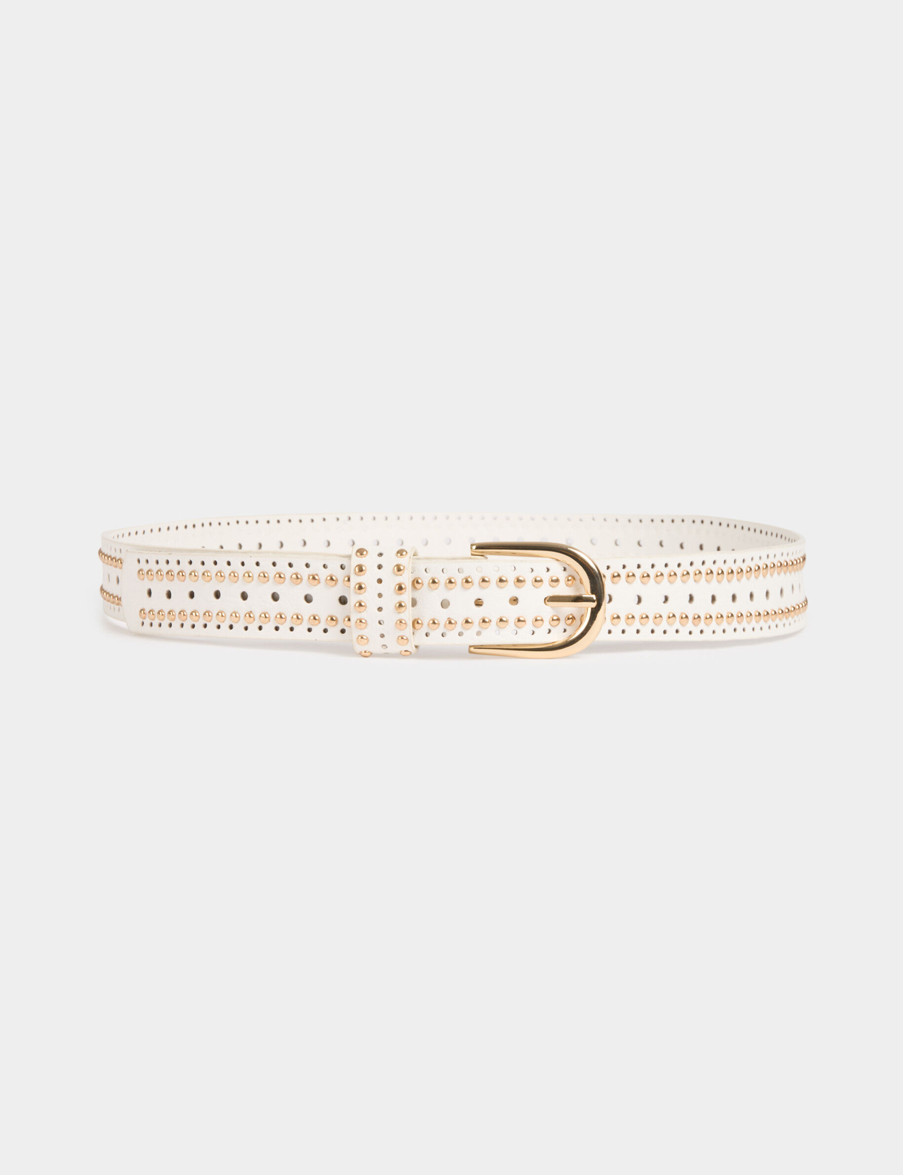 Ceinture avec clous et perforations - Morgan - Modalova