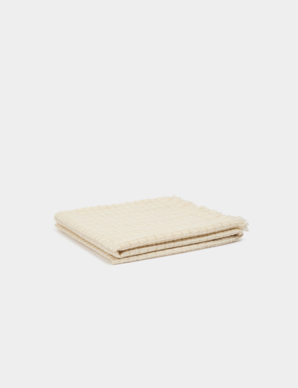 &Eacute;charpe tweed ivoire femme