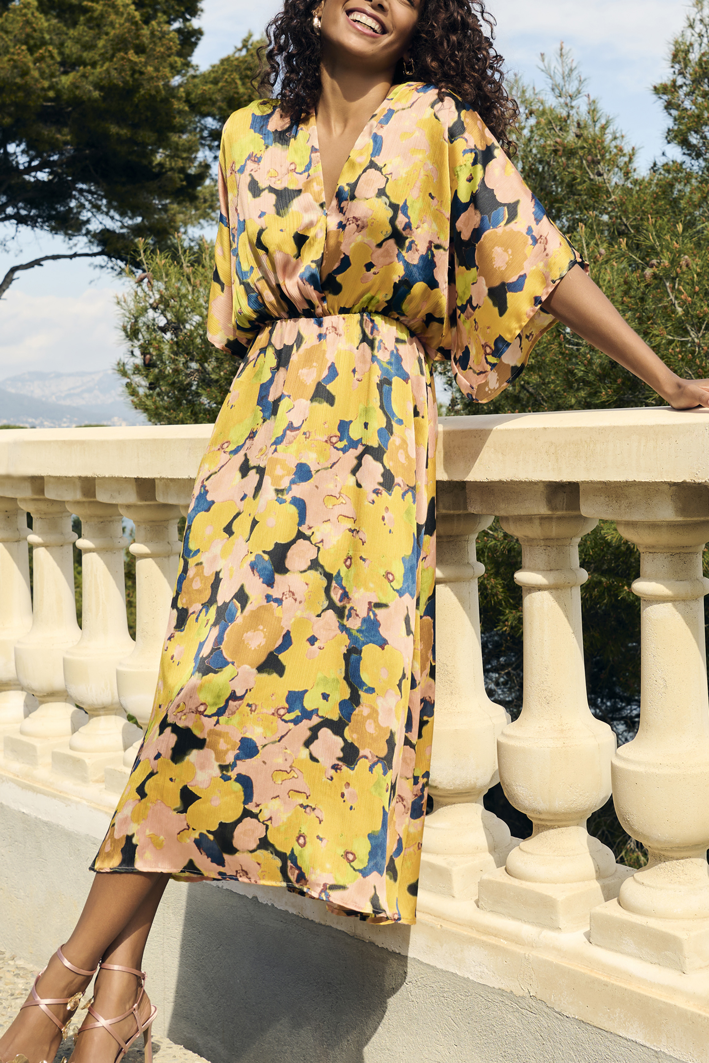 Robe Fille Rare Editions Taille 6X - Rose Vif Et Vert Citron - Printemps/Été - Neuve Sans Étiquette