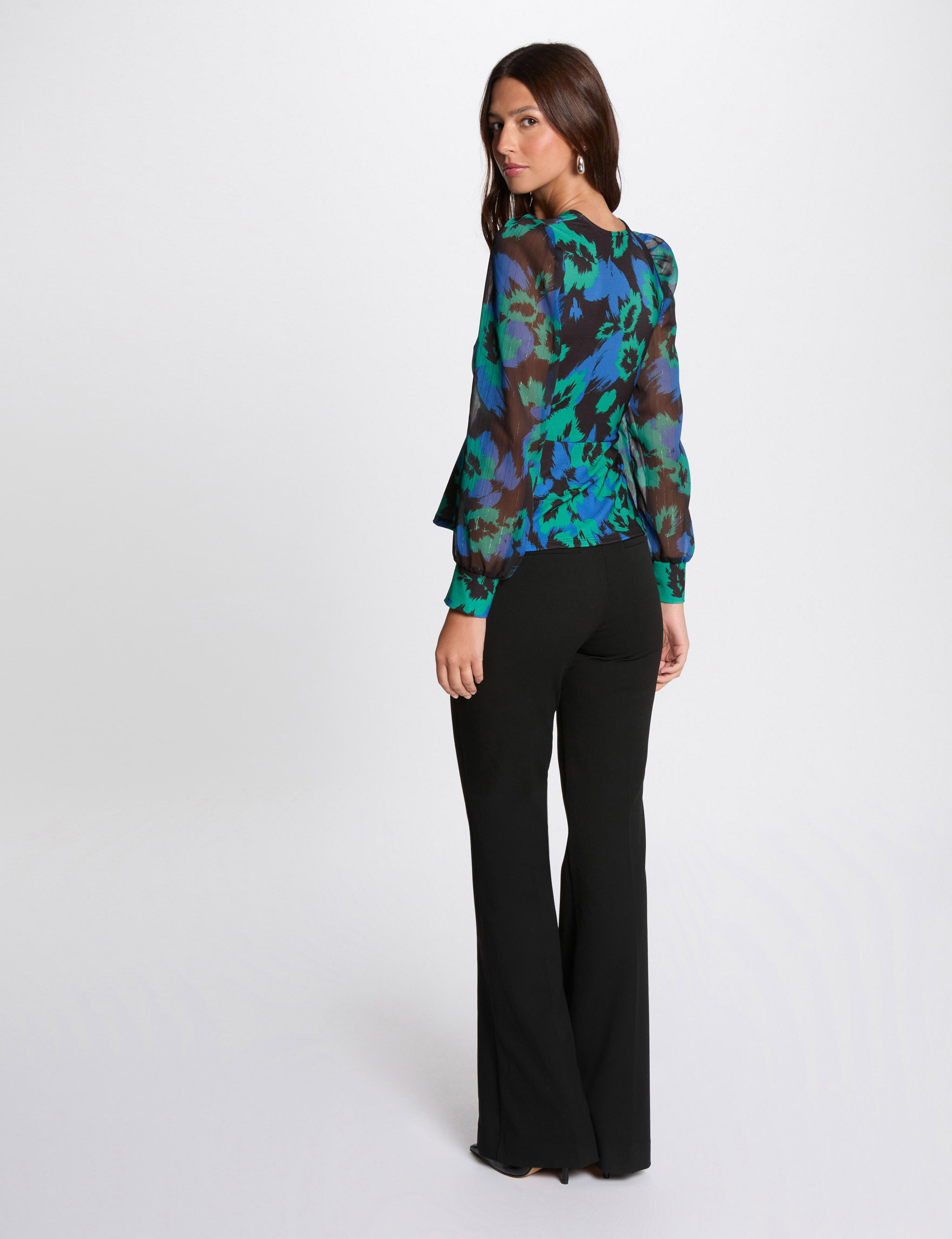 T shirt manches longues multicolore femme Morgan