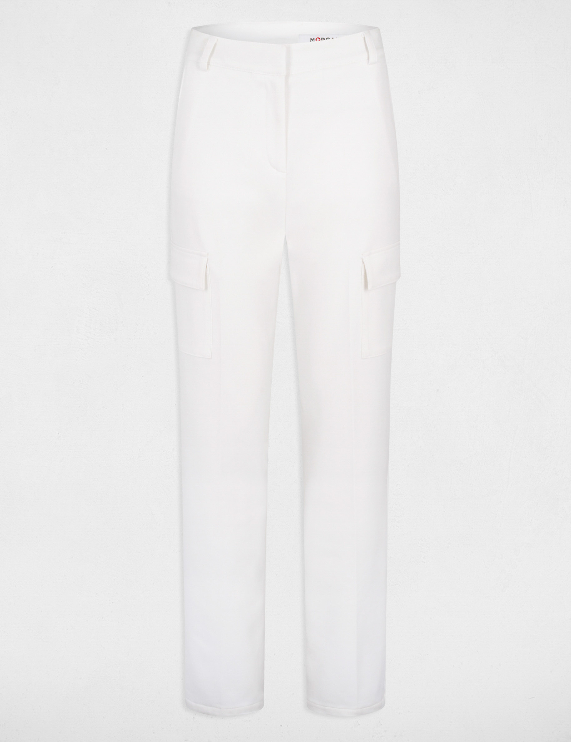 Pantalon droit avec poches latérales ecru femme Pantalon droit avec poches latérales ecru femme