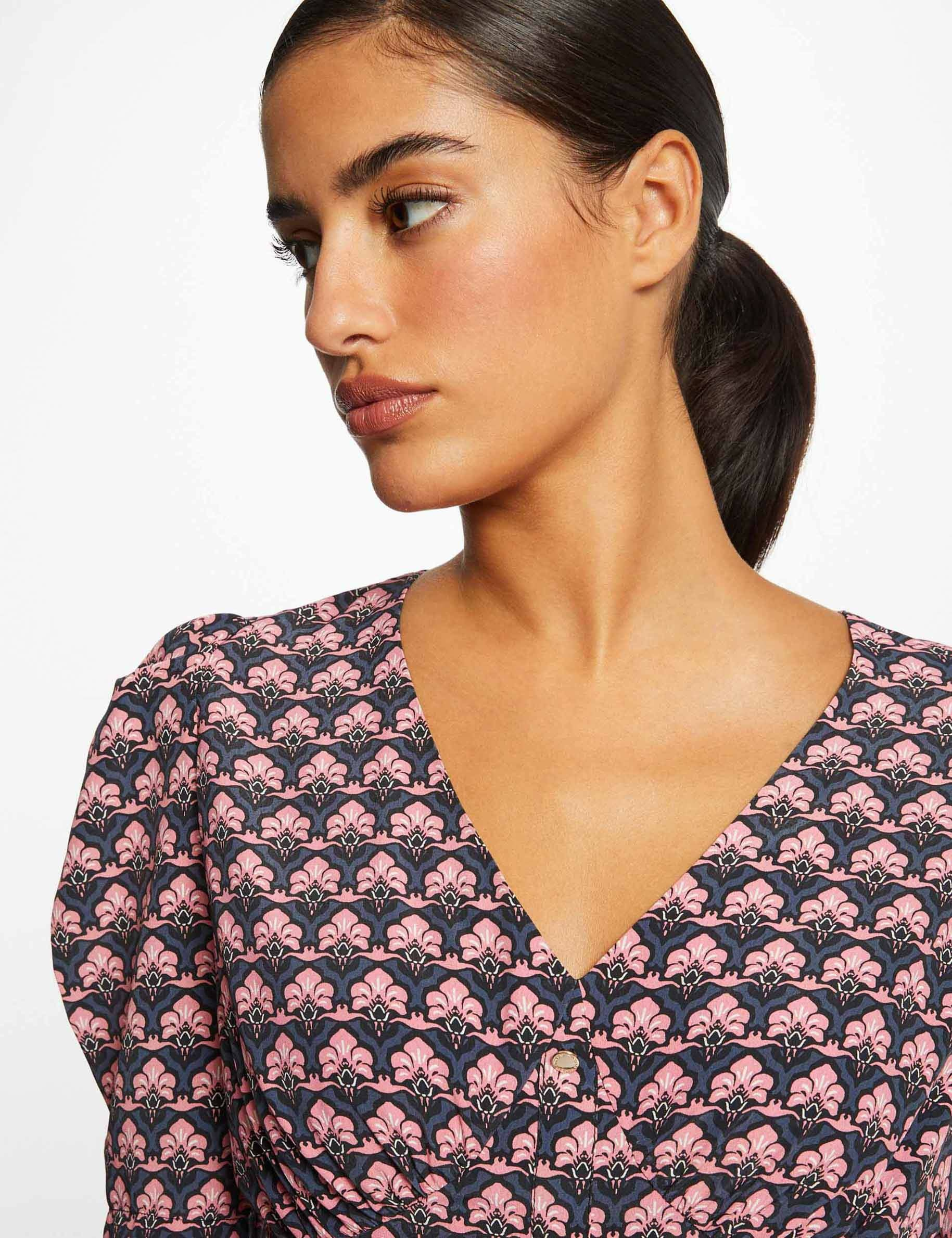 Robe droite imprimé abstrait multico femme Robe droite imprimé abstrait multico femme