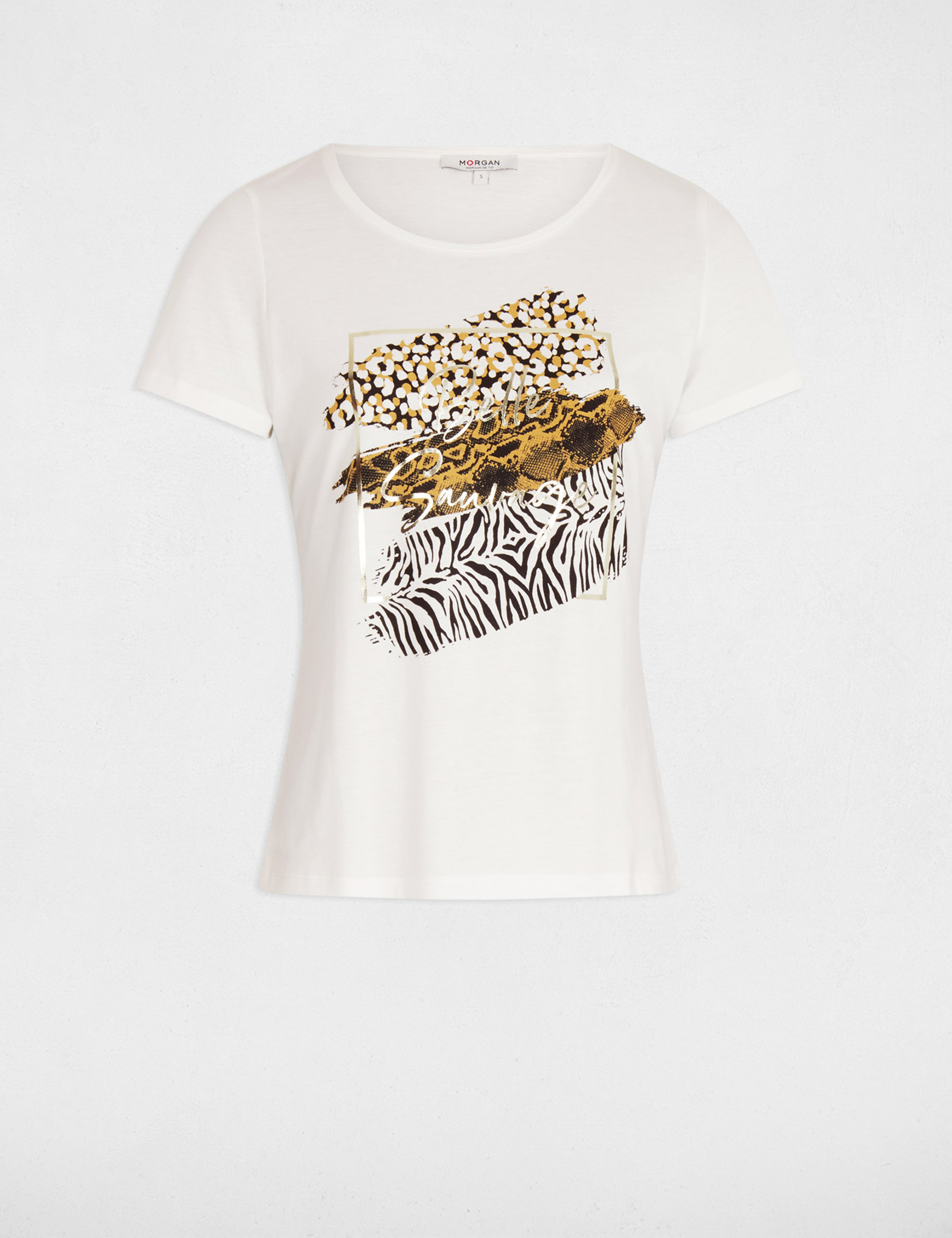 t shirt a inscription blanc femme T-shirt à inscription blanc femme
