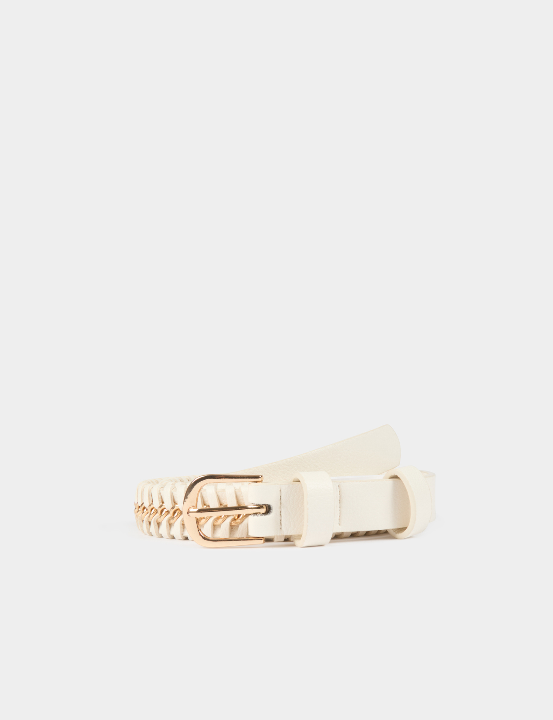ceinture tressee chaine blanc femme Ceinture tressée chaîne blanc femme
