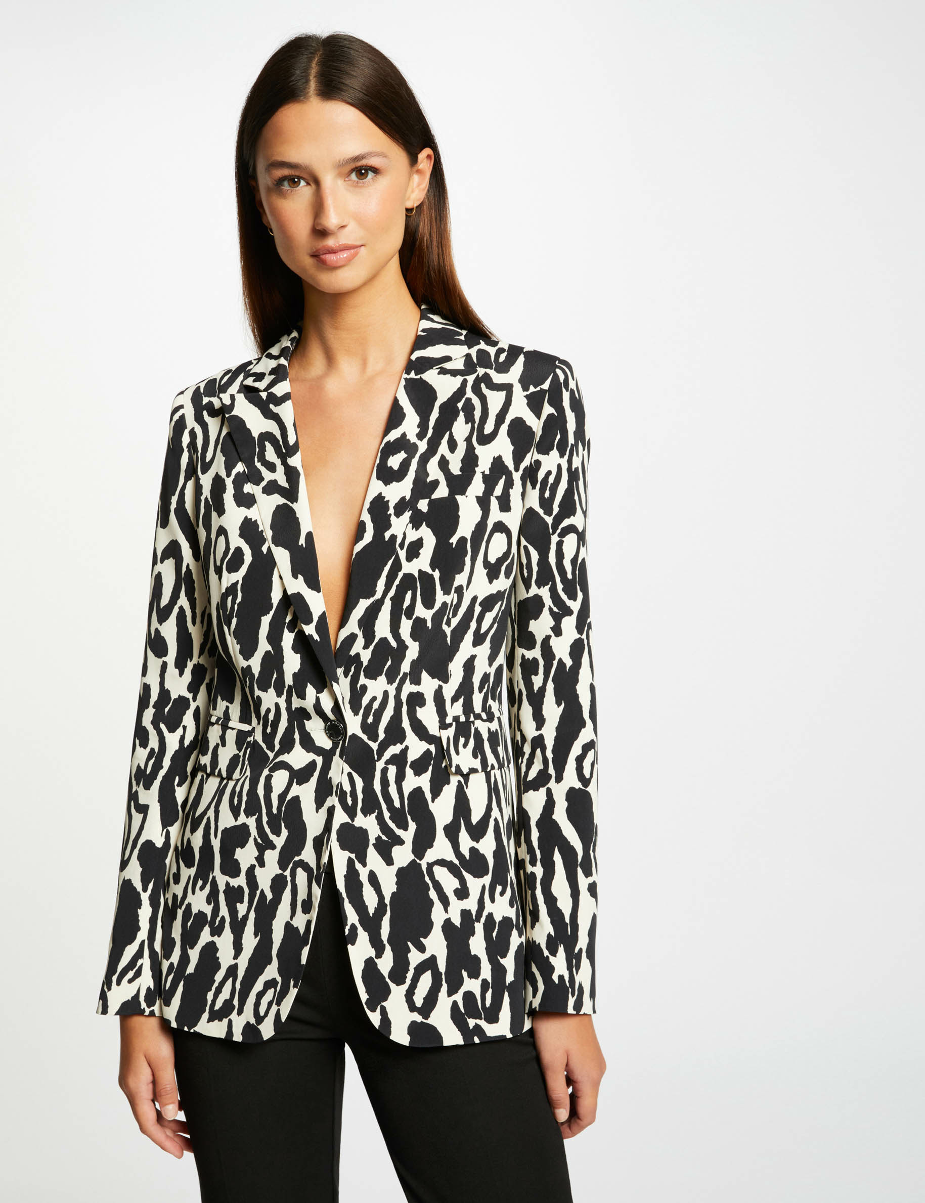 Image of Veste cintrée imprimé animalier multico femme