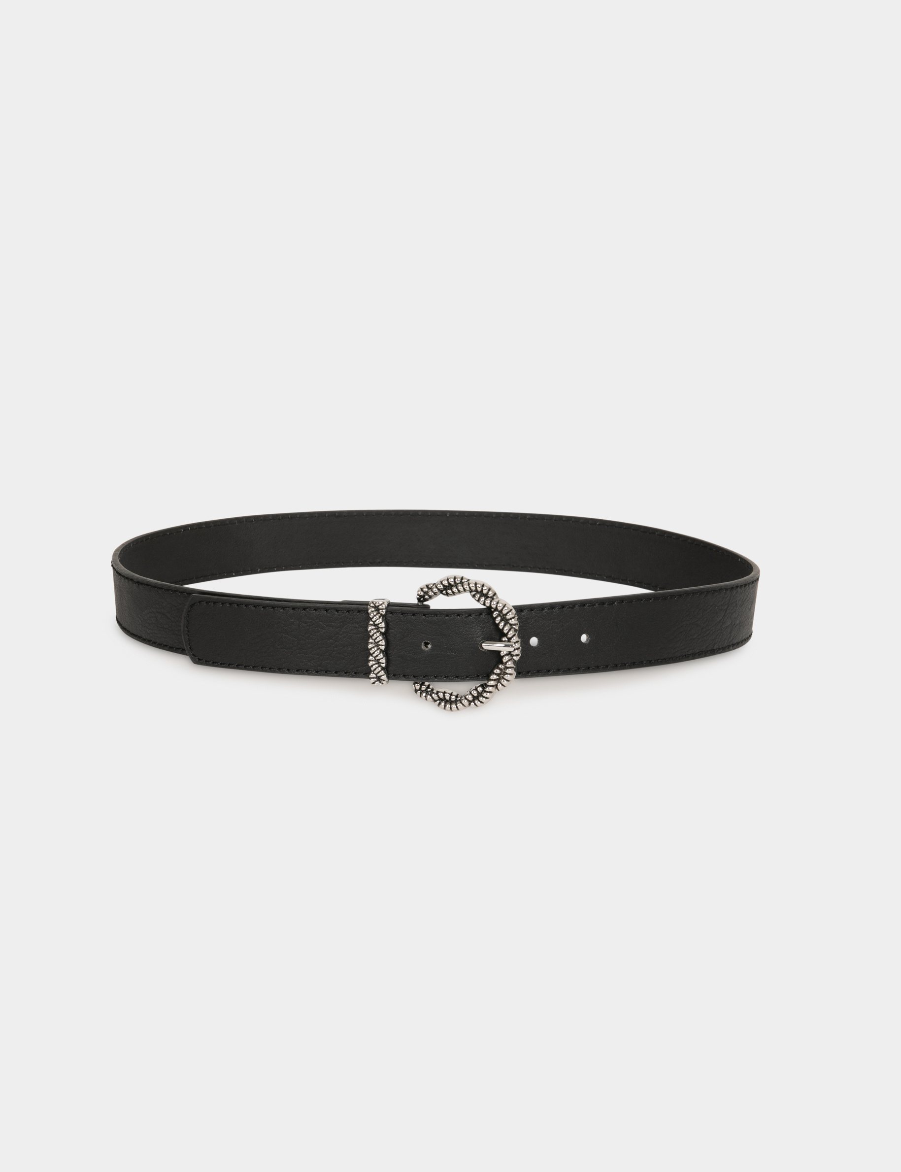 Ceinture avec boucle noir femme