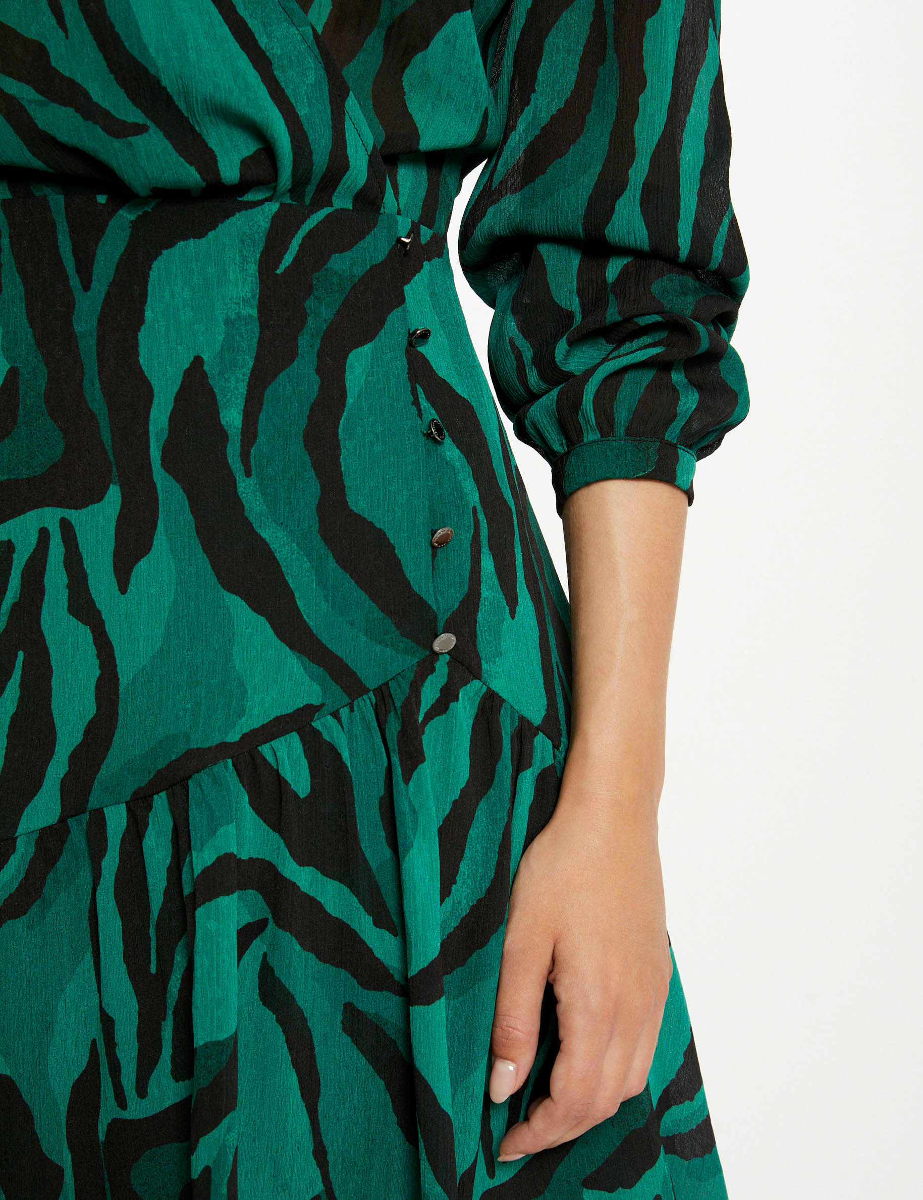 Robe trapèze imprimé animalier multico femme