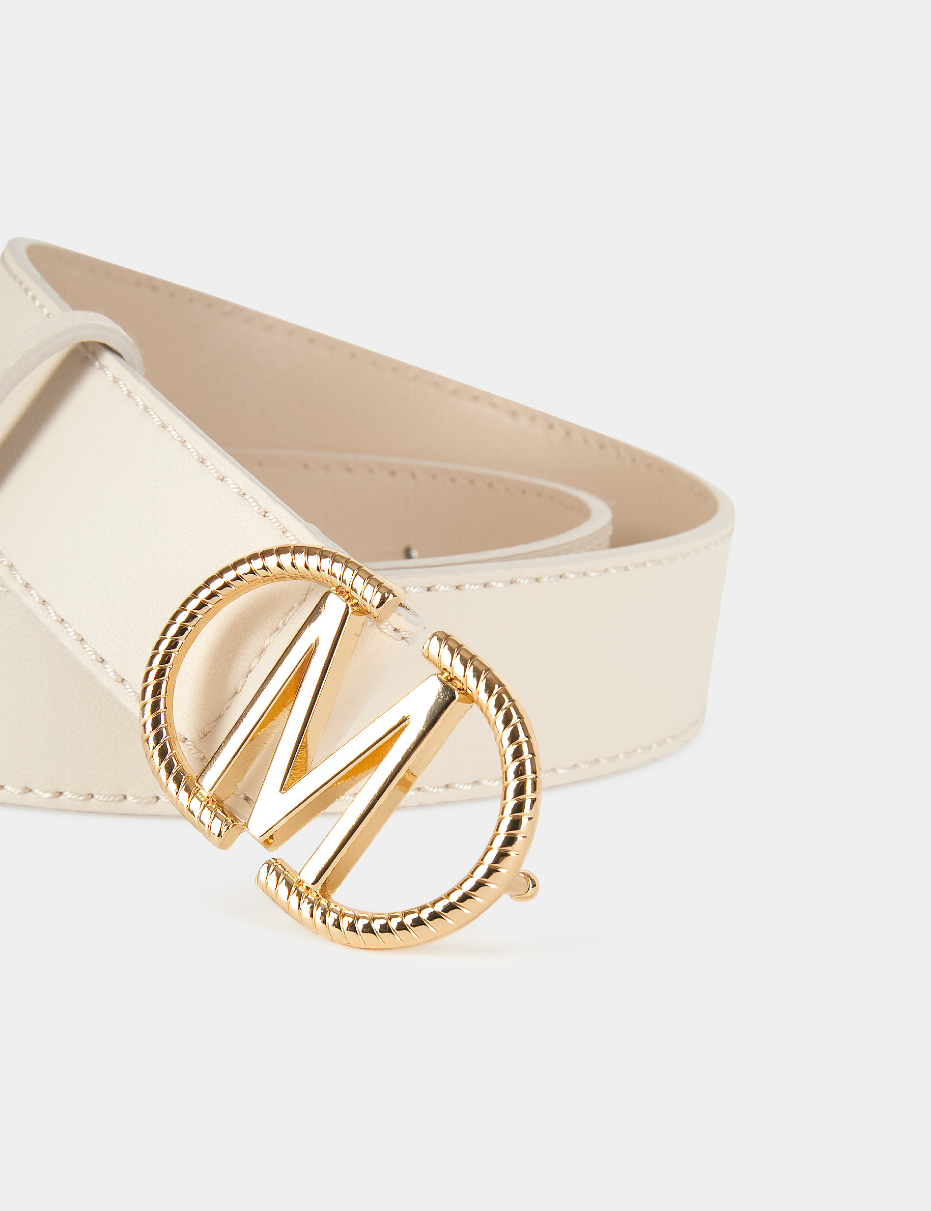 Ceinture avec boucle « M » beige femme Ceinture avec boucle « M » beige femme