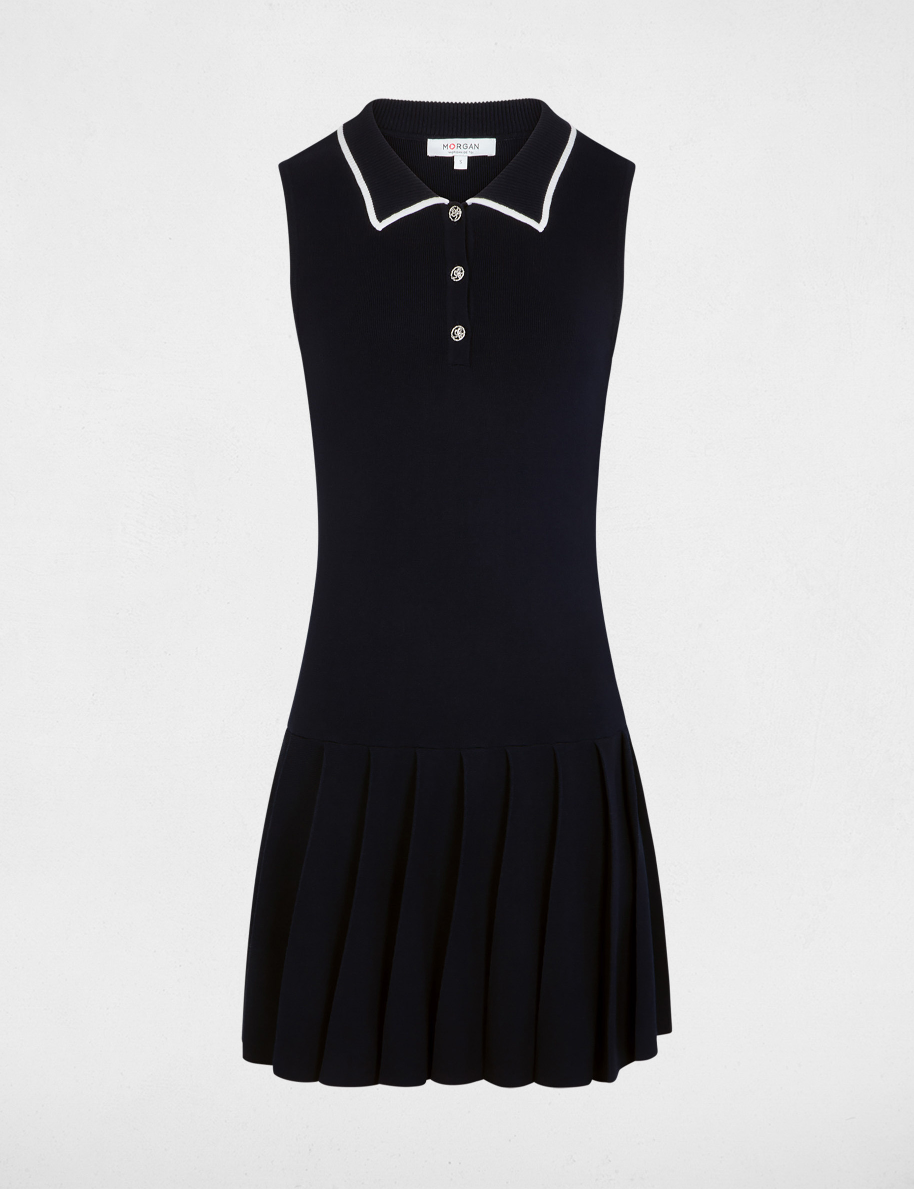 Robe Imogen en jersey à col-Bl Marine | Boden FR
